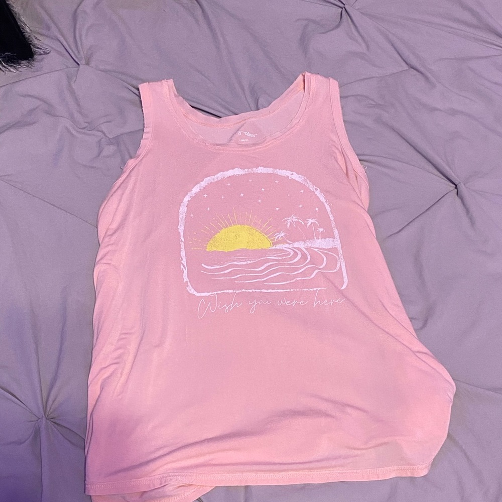 Art Class, Large(10/12), Pink w beach design